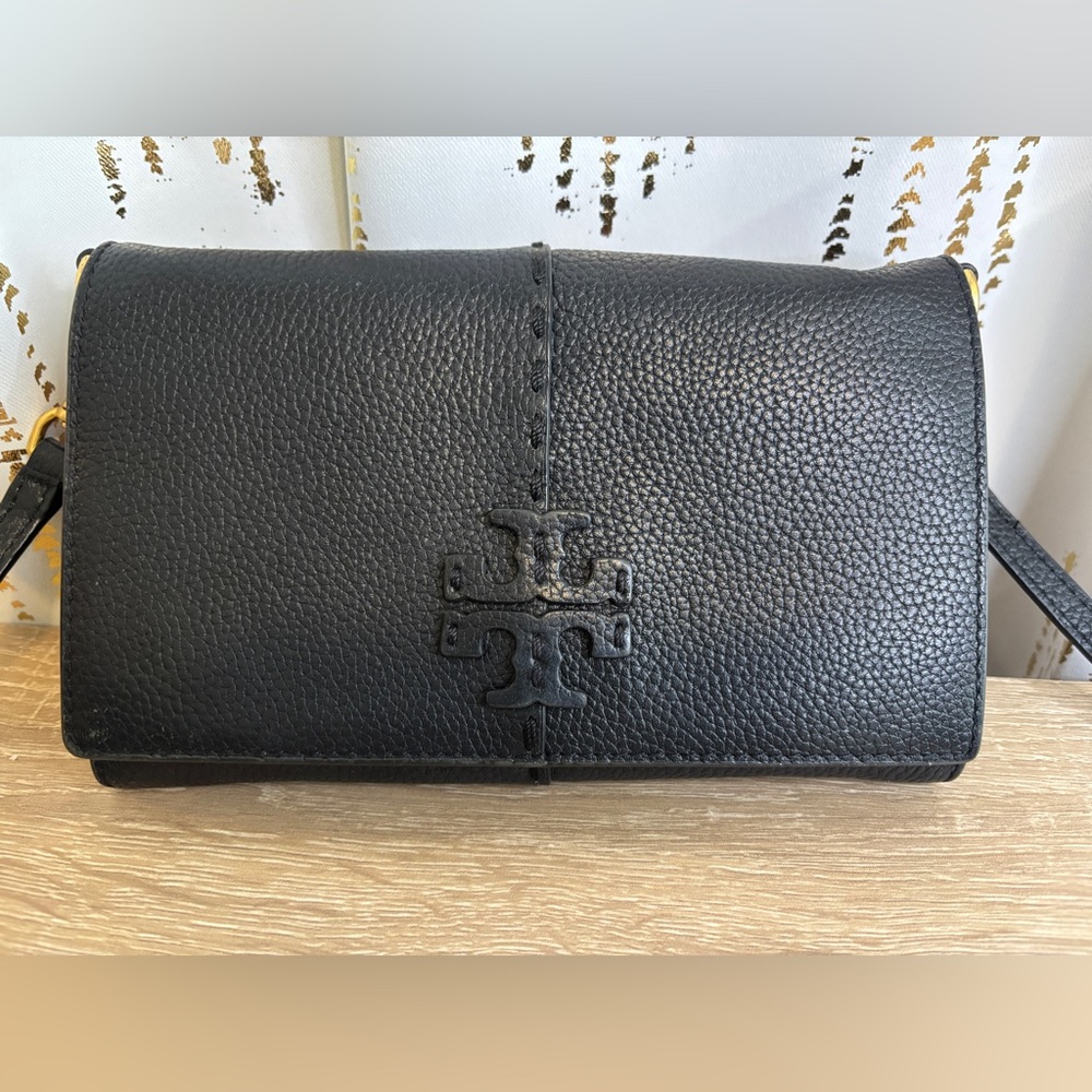 Tory Burch Black Crossbody Leather Bag